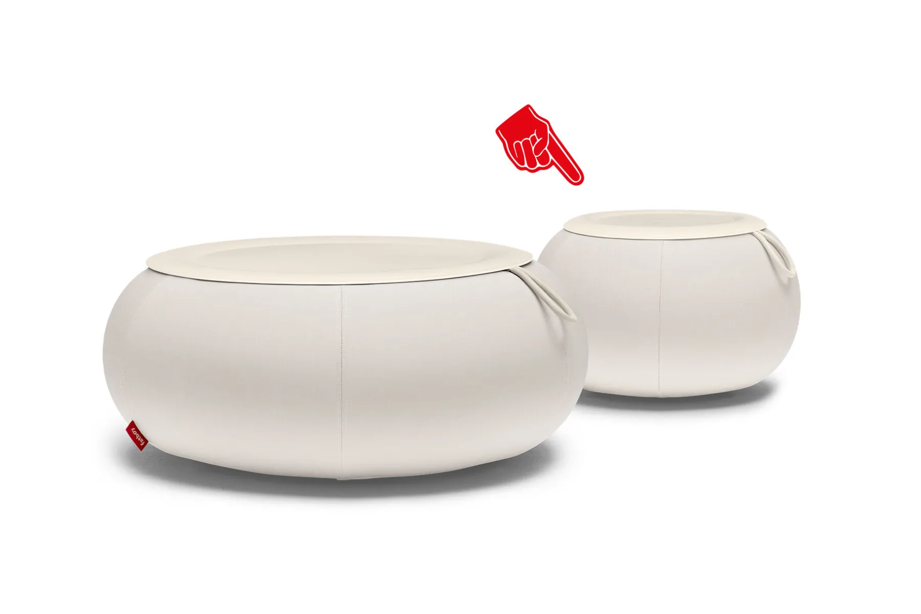 Fatboy Humpty Outdoor Tables basses d'extérieur, gris, 65x65x35 cm