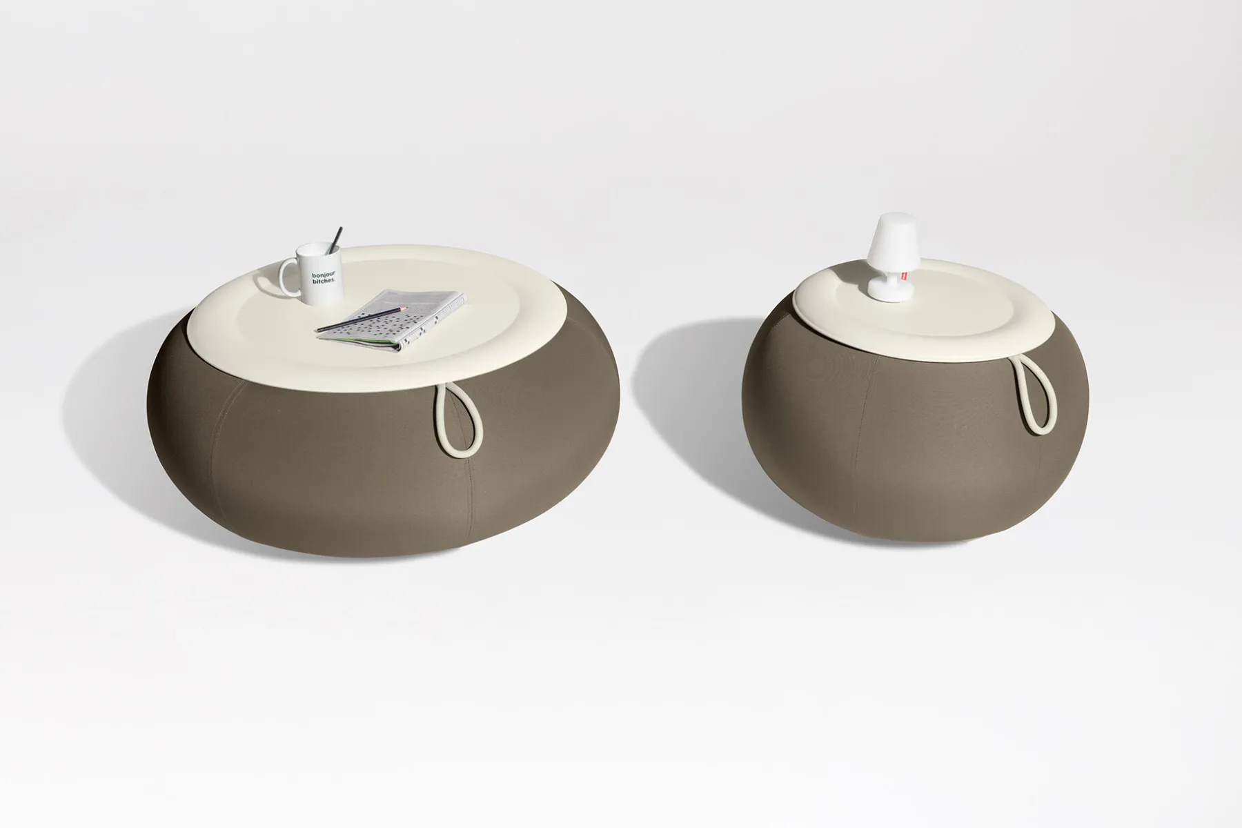 Fatboy Humpty Outdoor Tables basses d'extérieur, gris, 65x65x35 cm