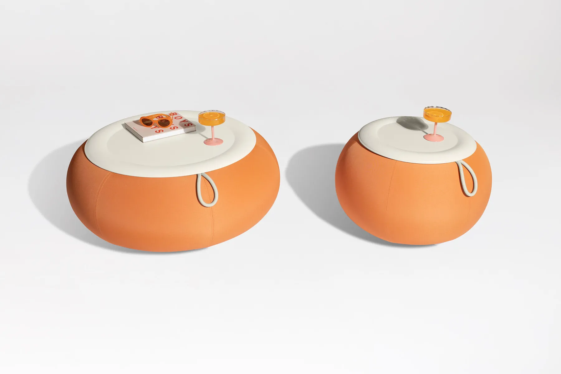 Fatboy Humpty Outdoor Tables basses d'extérieur, orange, 65x65x35 cm
