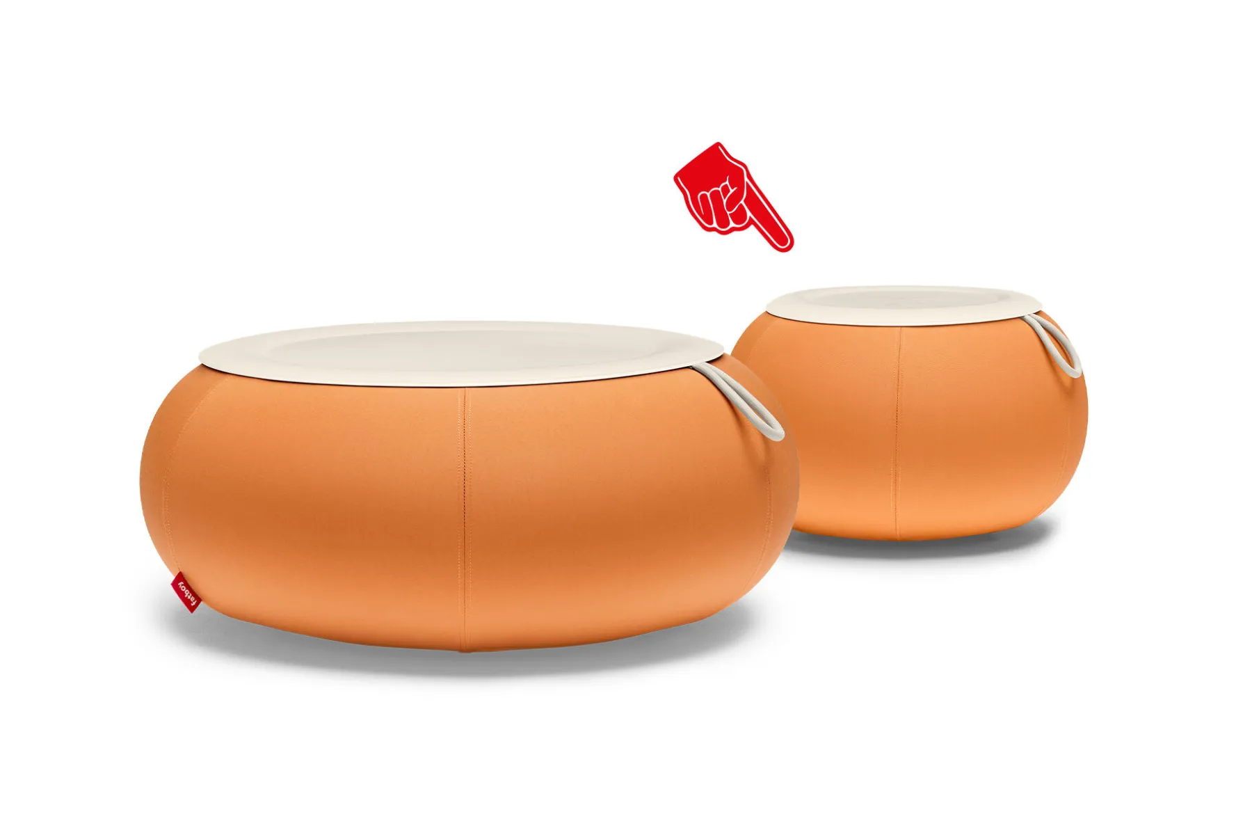 Fatboy Humpty Outdoor Tables basses d'extérieur, orange, 65x65x35 cm