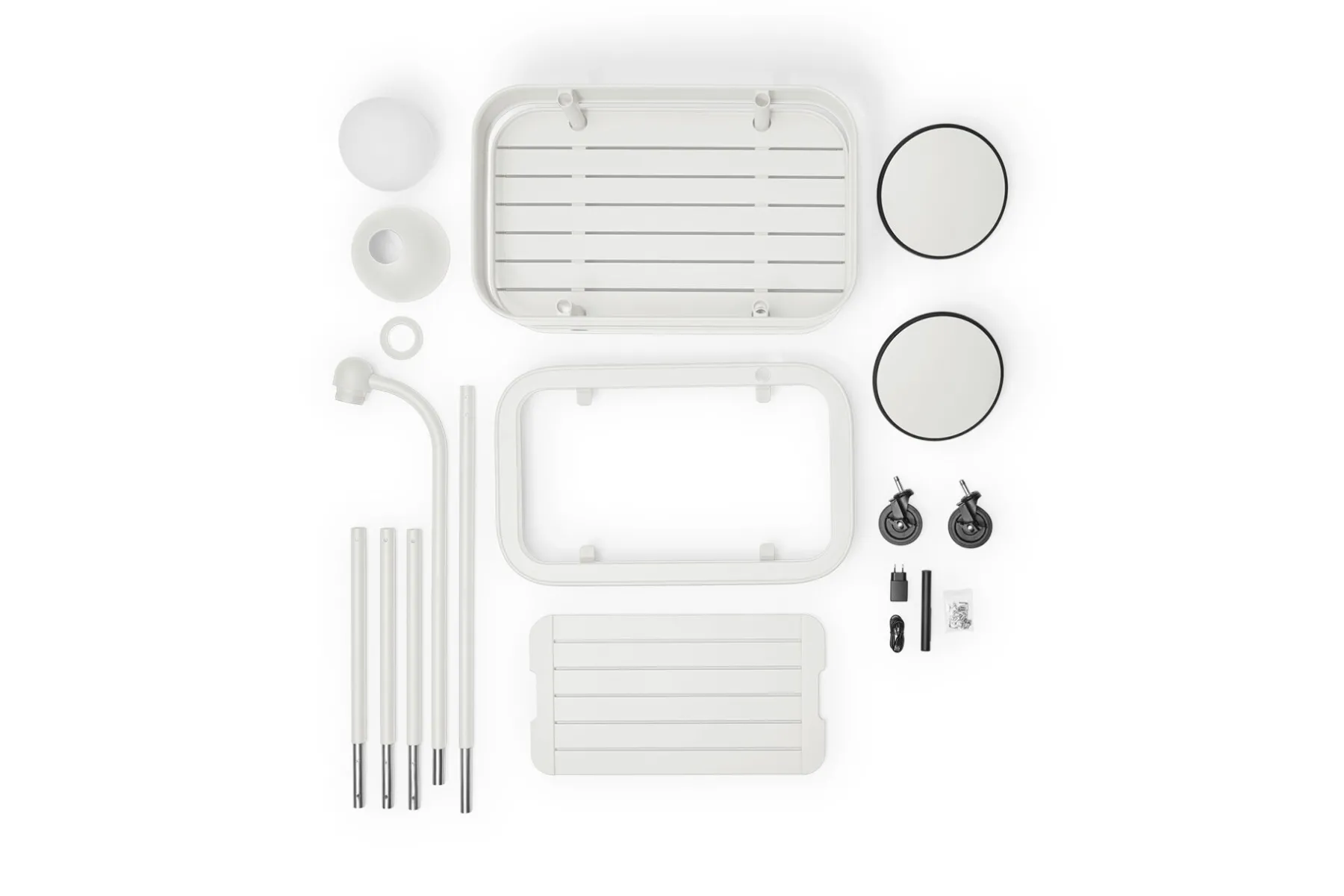 Fatboy Jolly Trolley Table de bar mobile, blanc, 78x55x200 cm