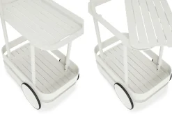 Fatboy Jolly Trolley Table de bar mobile, blanc, 78x55x200 cm