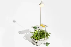 Fatboy Jolly Trolley Table de bar mobile, blanc, 78x55x200 cm