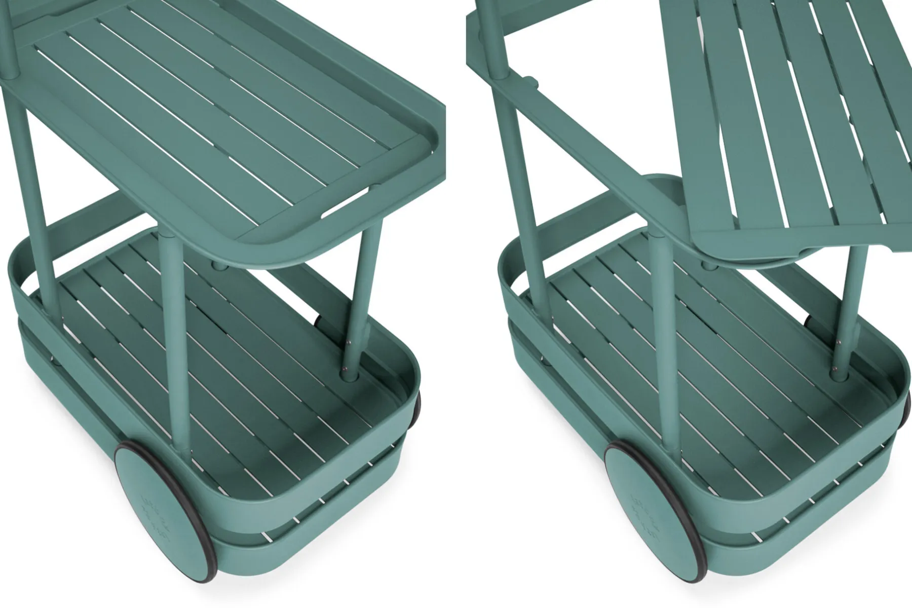 Fatboy Jolly Trolley Table de bar mobile, vert, 78x55x200 cm