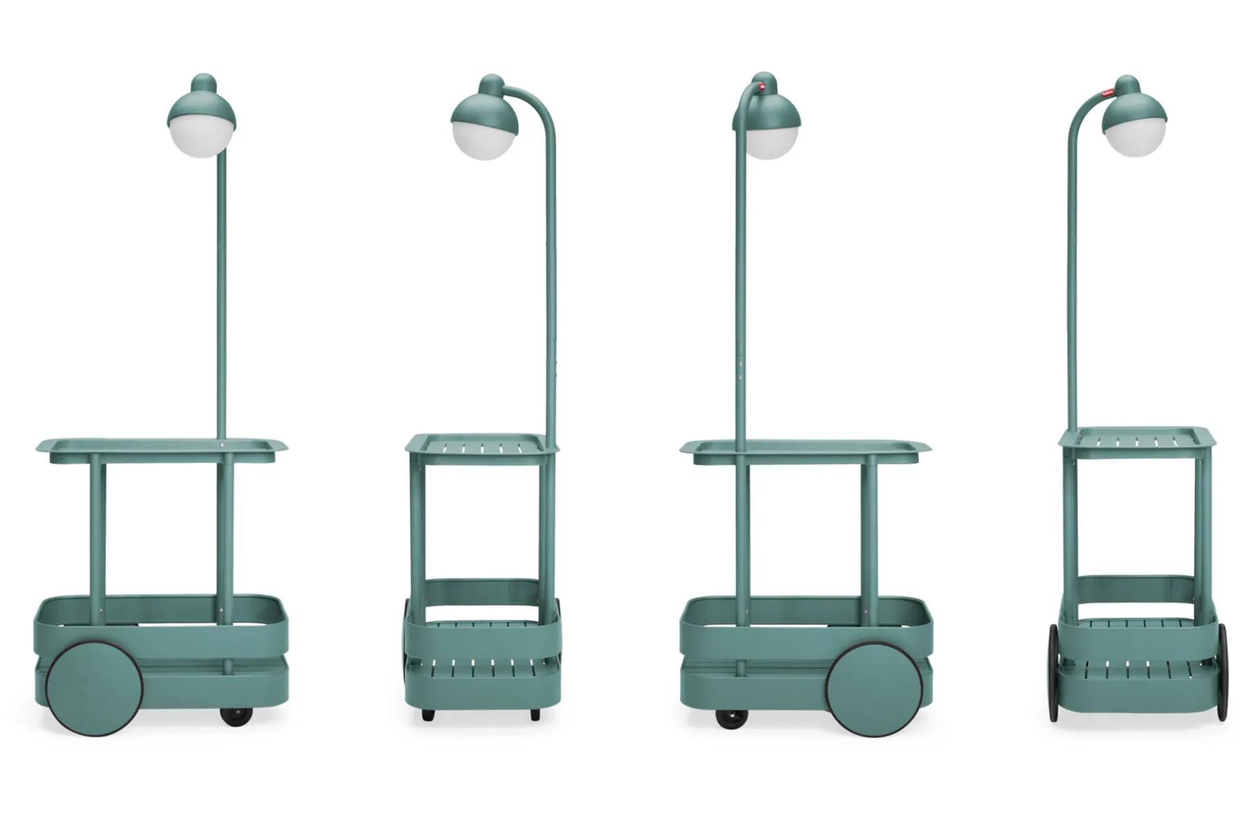 Fatboy Jolly Trolley Table de bar mobile, vert, 78x55x200 cm