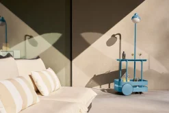 Fatboy Jolly Trolley Table de bar mobile, bleu, 78x55x200 cm