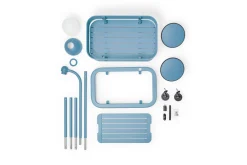Fatboy Jolly Trolley Table de bar mobile, bleu, 78x55x200 cm