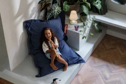 Fatboy Junior Canvas Pouf pour enfant, bleu, 100x130 cm