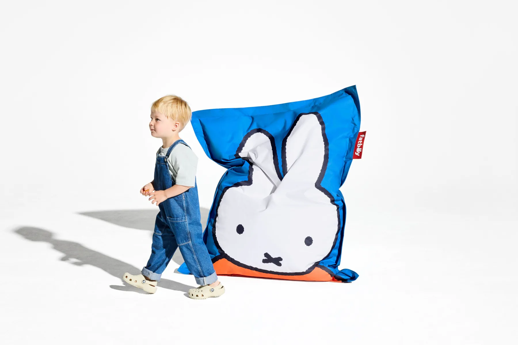 Fatboy Junior Nylon x Miffy / Boris Pouf géant Miffy, bleu, 130x100 cm
