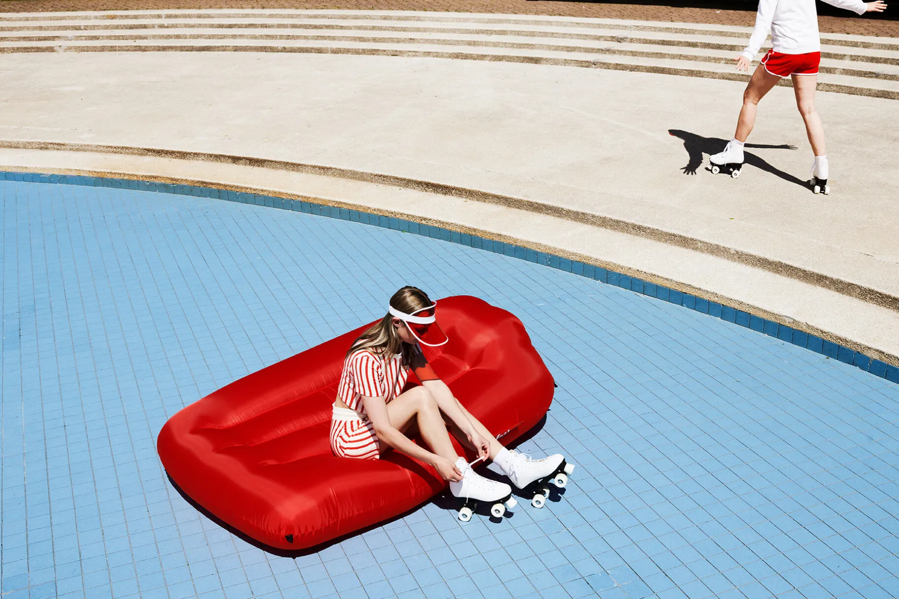 Fatboy Lamzac L Pouf gonflable, blanc, 190x105x45 cm