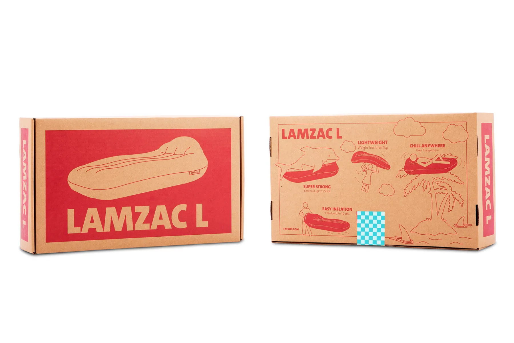 Fatboy Lamzac L Pouf gonflable, blanc, 190x105x45 cm