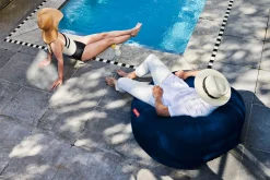 Fatboy Lamzac O Pouf gonflable, bleu, 110x103x62 cm