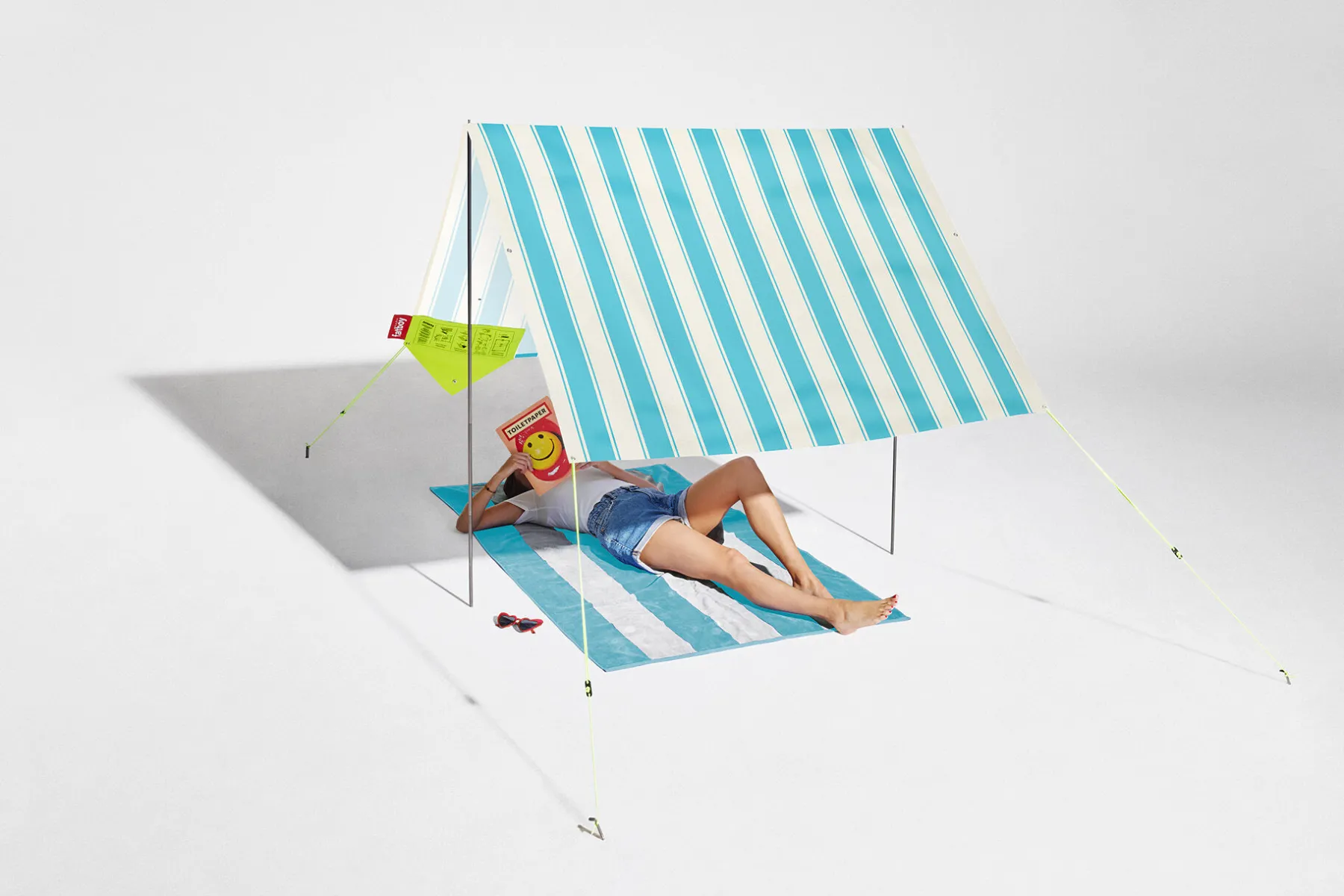 Fatboy Miasun Tente de plage portable, multicolore, 330x190x140 cm