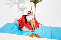 Fatboy Original Floatzac Pouf flottant, rouge, 134x180 cm