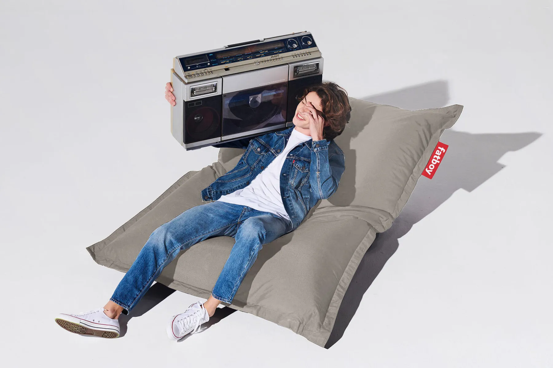 Fatboy Original Outdoor Pouf d'extérieur, gris, 134x180 cm