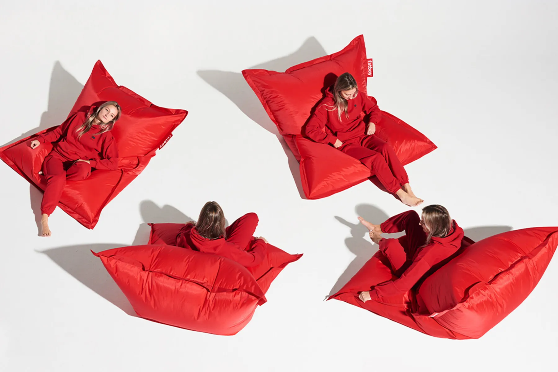 Fatboy Original Pouf d'intérieur, rouge, 140x180 cm