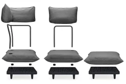 Fatboy Paletti Lounge Sofa Canapé lounge d’extérieur modulaire, 190x100x90 cm