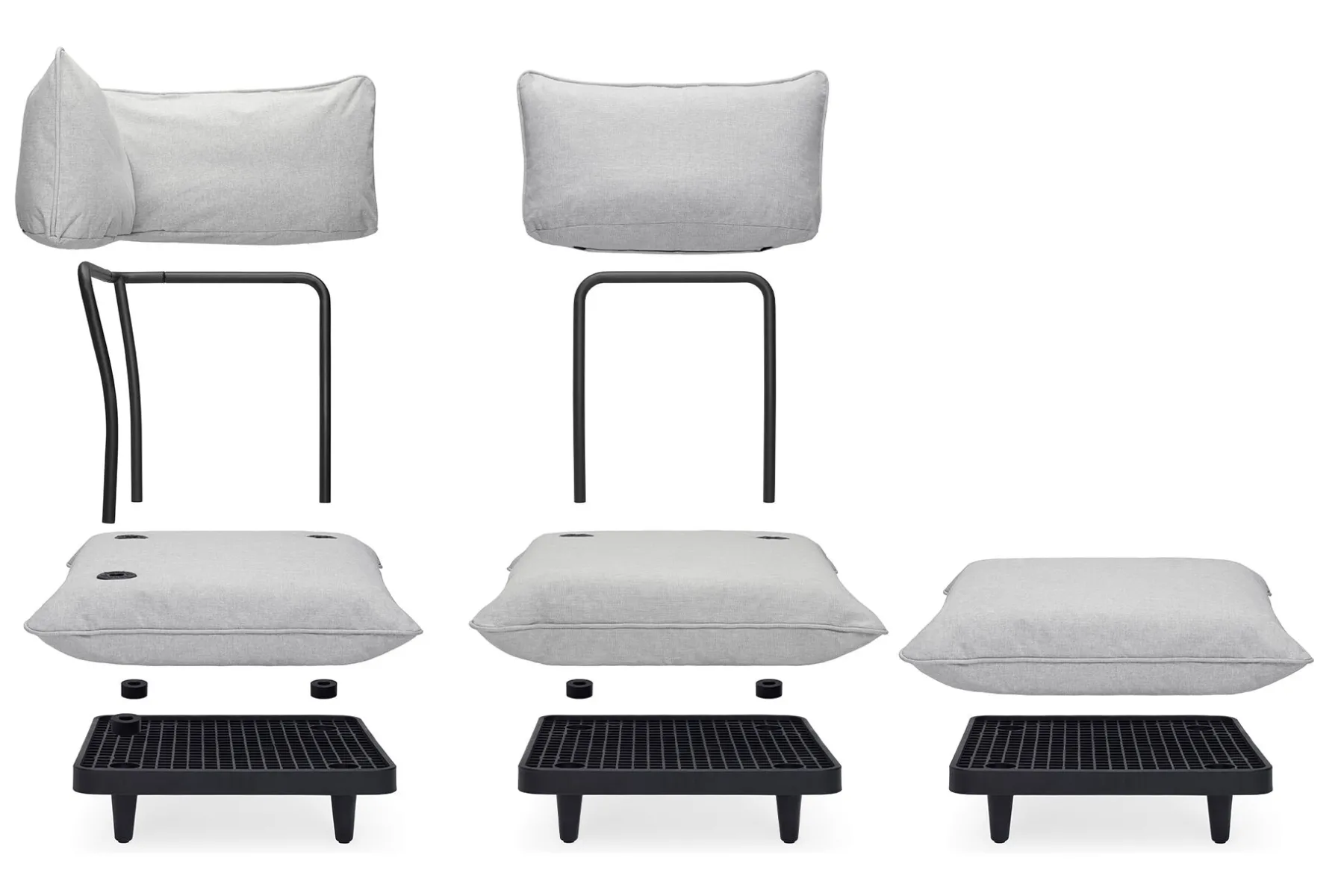 Fatboy Paletti Seat Fauteuil lounge modulaire, marron, 100x100x90 cm