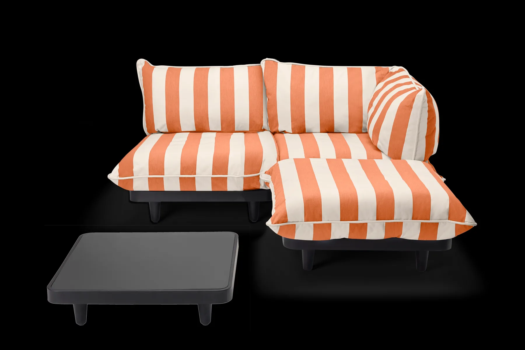 Fatboy Paletti Set Medium + Table Ensemble lounge d’extérieur modulaire, 190x190x90 cm