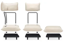Fatboy Paletti Set Medium + Table Ensemble lounge d’extérieur modulaire, 190x190x90 cm
