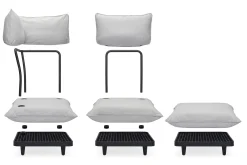 Fatboy Paletti Set Medium Ensemble lounge d’extérieur modulaire, 190x190x90 cm