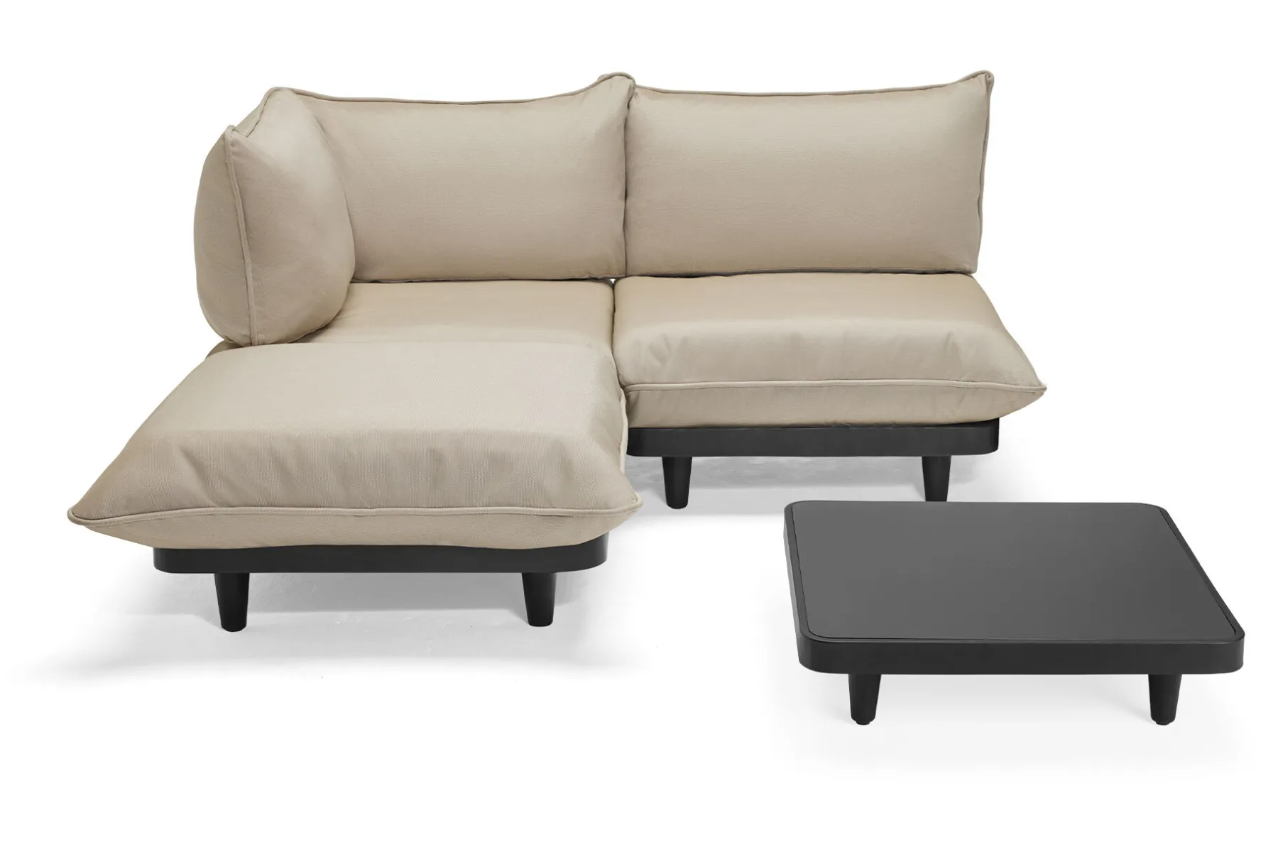 Fatboy Paletti Set Medium Royal + Table Ensemble lounge d’extérieur modulaire, 190x190x90 cm