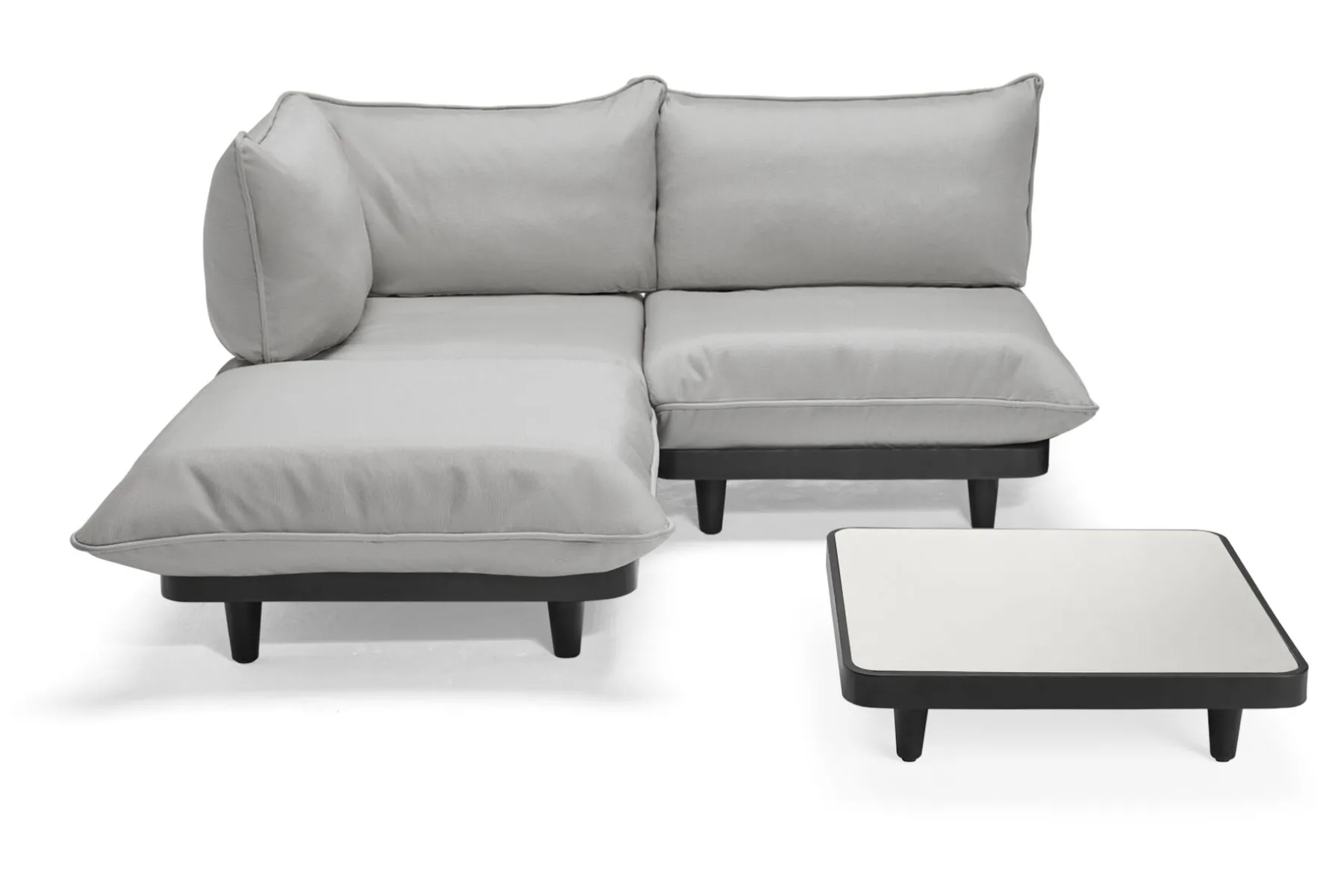 Fatboy Paletti Set Medium Royal + Table Ensemble lounge d’extérieur modulaire, 190x190x90 cm