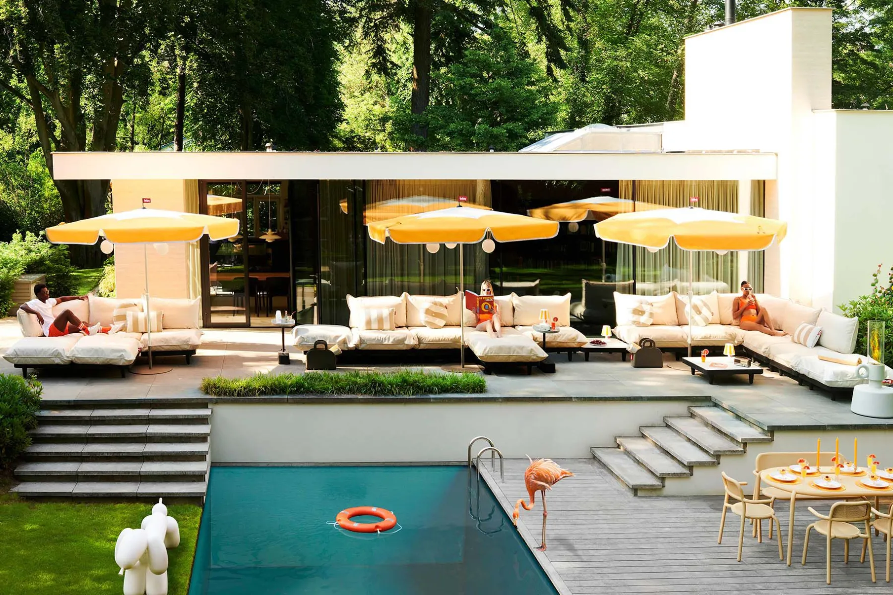 Fatboy Paletti Set Small Ensemble lounge d’extérieur modulaire, 190x100x90 cm