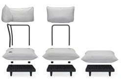 Fatboy Paletti Set Small Royal Ensemble lounge d’extérieur modulaire, 190x100x90 cm