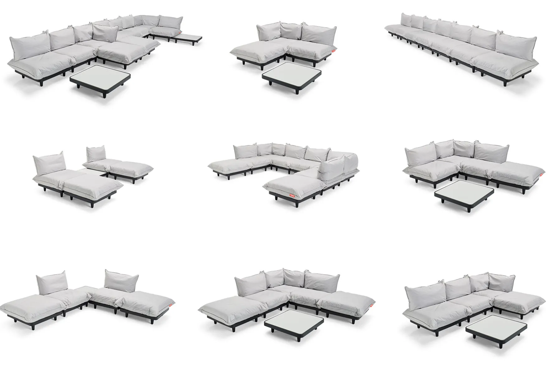 Fatboy Paletti Set Small Royal Ensemble lounge d’extérieur modulaire, 190x100x90 cm