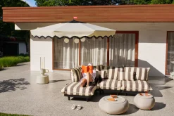 Fatboy Pensol + Base Light Grey Parasol avec pied, 350x350x280 cm