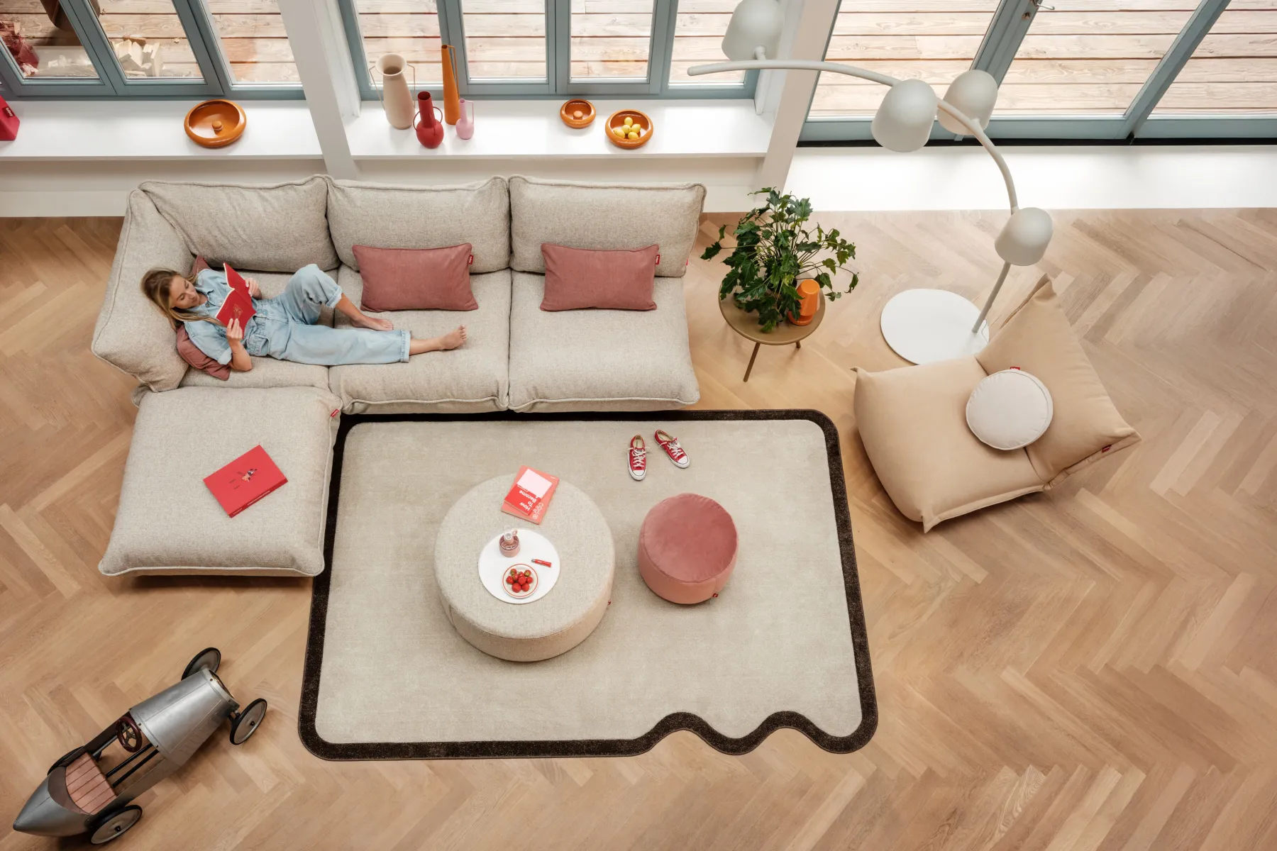 Fatboy Pfffh Boucle Pouf, , 90x90x40 cm