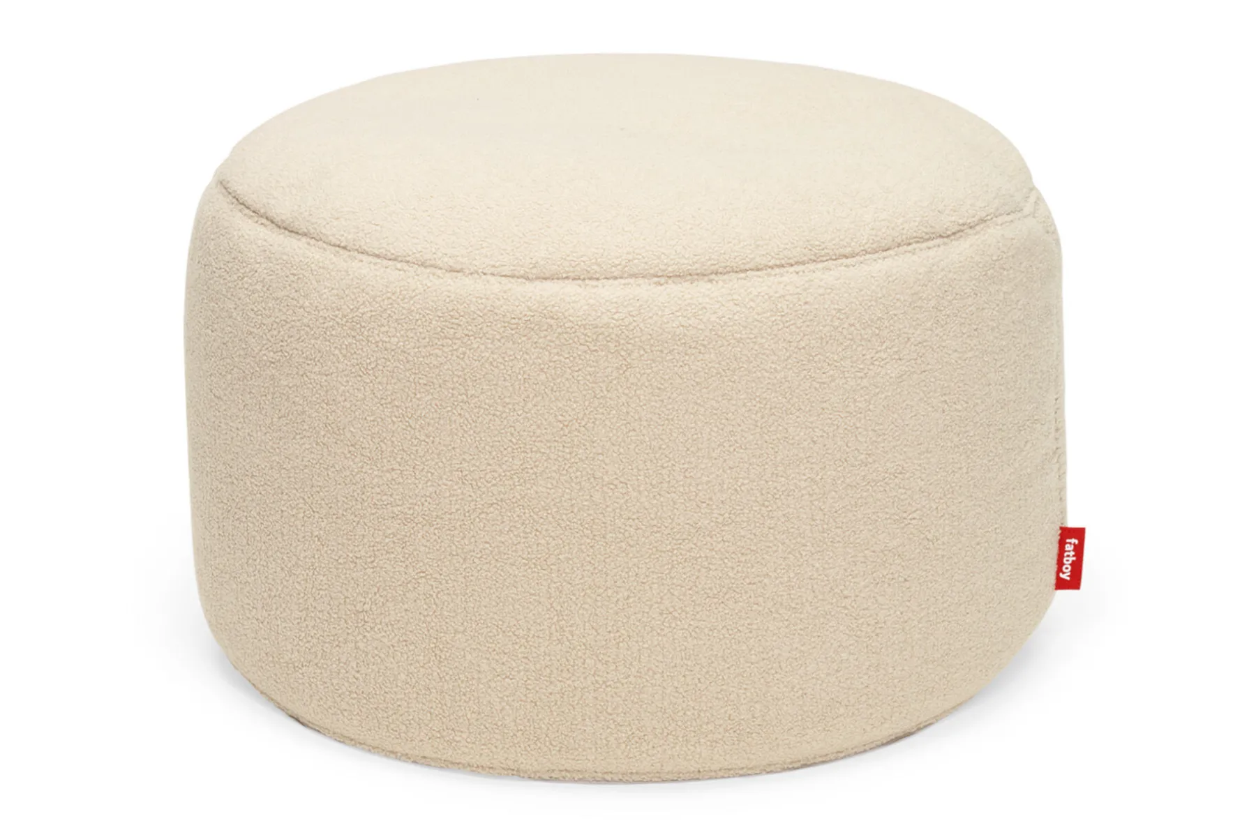 Fatboy Point Large Sherpa Grand pouf d’intérieur, beige, 70x70x40 cm