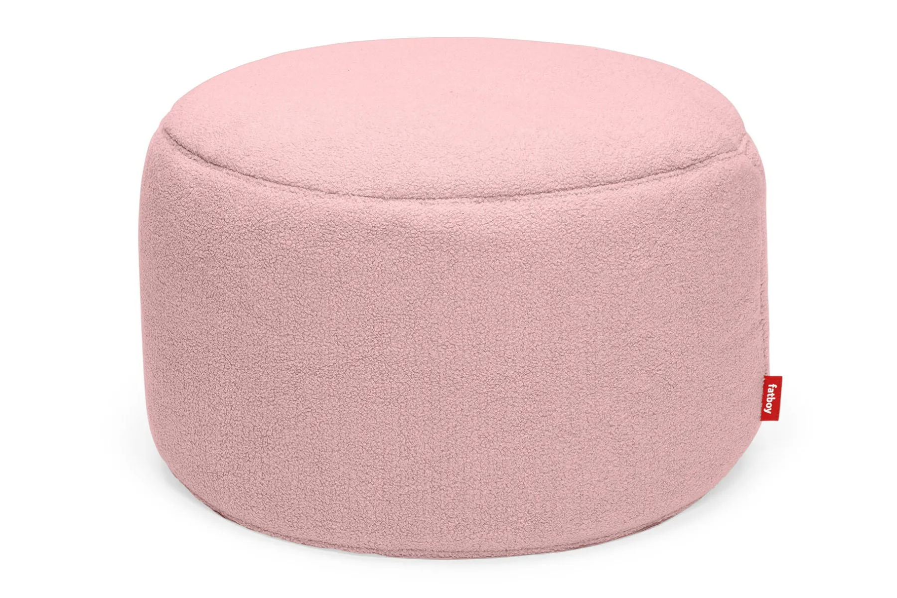 Fatboy Point Large Sherpa Grand pouf d’intérieur, rose, 70x70x40 cm