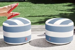 Fatboy Point Outdoor Pouf d’extérieur, blanc, 50x50x35 cm