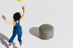 Fatboy Point Outdoor Pouf d’extérieur, gris, 50x50x35 cm