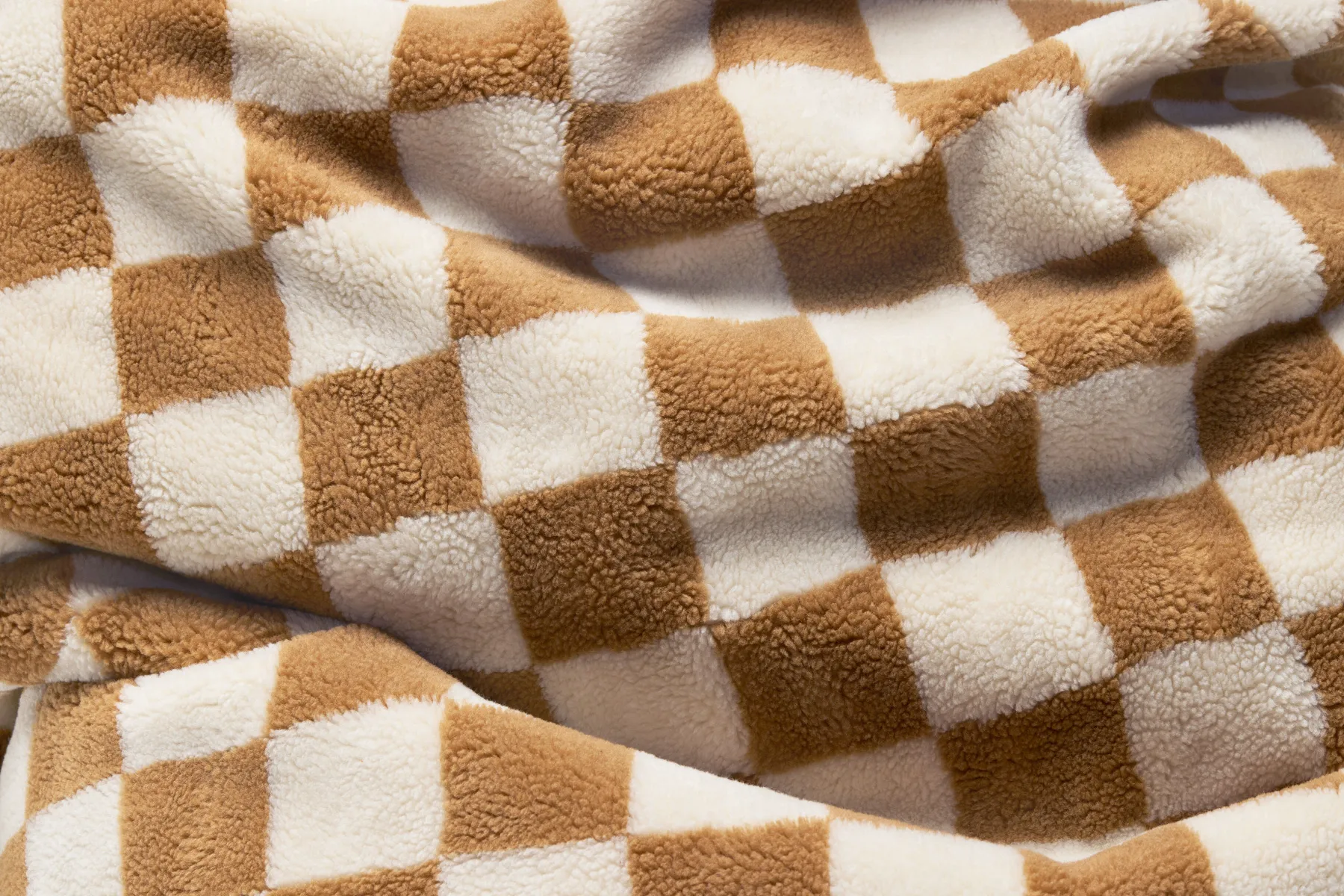 Fatboy Point Teddy Chess Pouf en peluche, marron, 50x50x35 cm