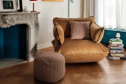 Fatboy Point Terry Pouf en éponge, marron, 50x50x35 cm