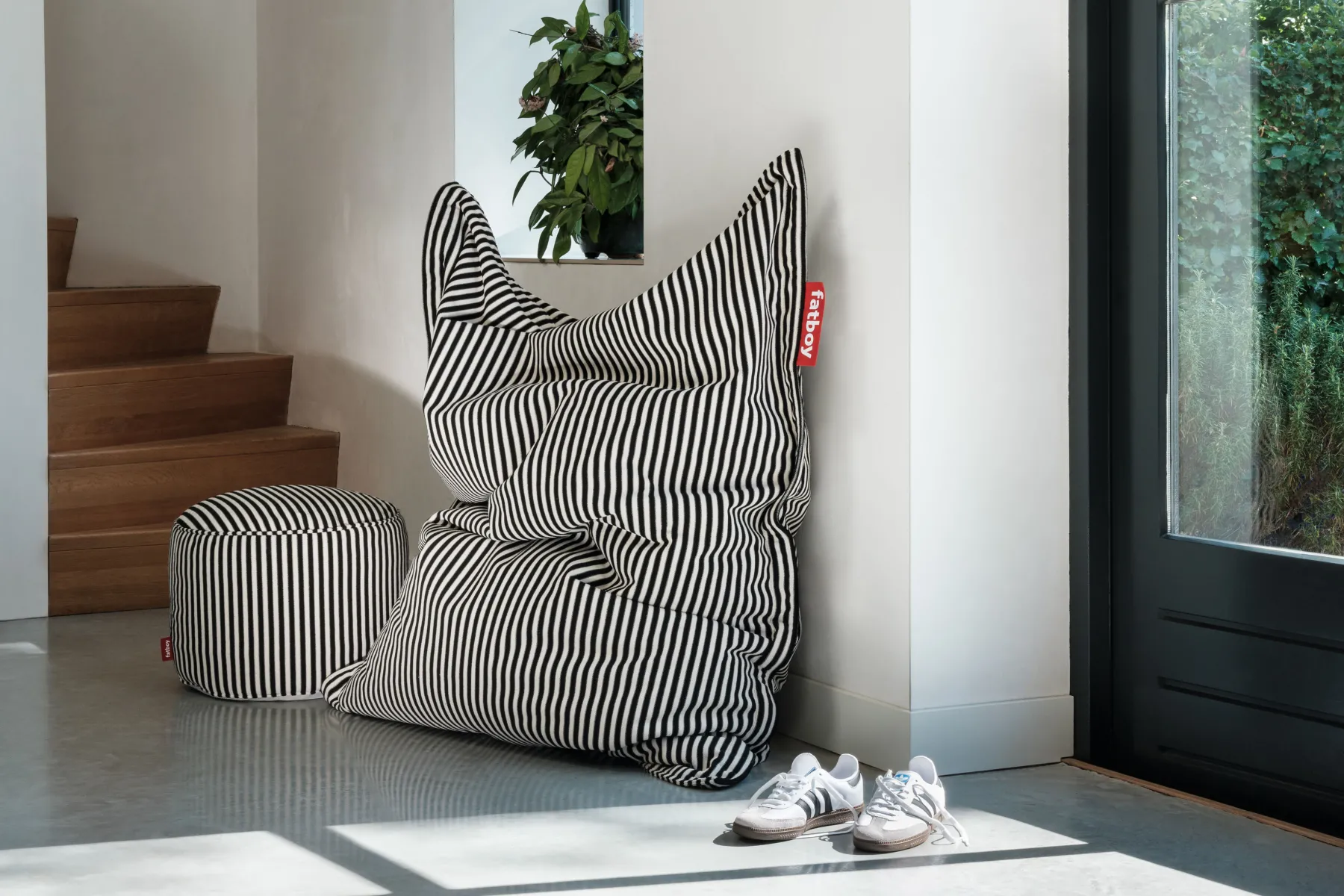 Fatboy Point Terry Pouf en éponge, beige, 50x50x35 cm