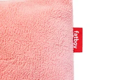 Fatboy Square Pillow Teddy Un coussin en tissu peluche ultra-doux, rose, 50x50 cm