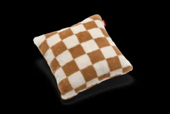 Fatboy Square Pillow Teddy Un coussin en tissu peluche ultra-doux, marron, 50x50 cm