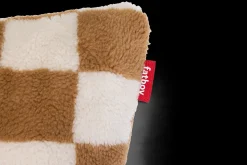 Fatboy Square Pillow Teddy Un coussin en tissu peluche ultra-doux, marron, 50x50 cm