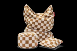 Fatboy Square Pillow Teddy Un coussin en tissu peluche ultra-doux, marron, 50x50 cm