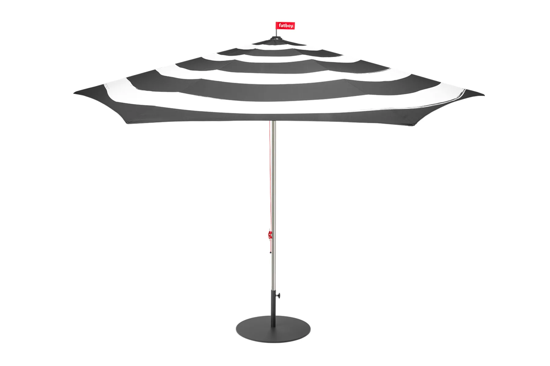 Fatboy Stripesol + Base Black Parasol avec pied, 350x350x280 cm