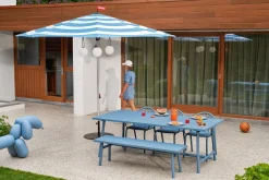Fatboy Stripesol + Base Black Parasol avec pied, 350x350x280 cm
