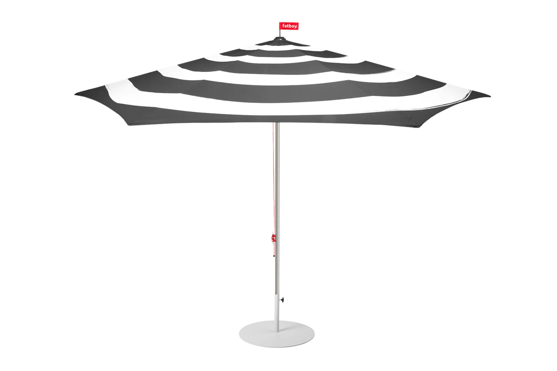 Fatboy Stripesol + Base Light Grey Parasol avec pied, 350x350x280 cm