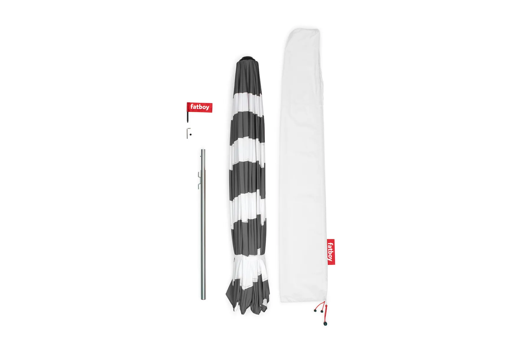 Fatboy Stripesol 350 cm Parasol, black, 350x350x280 cm