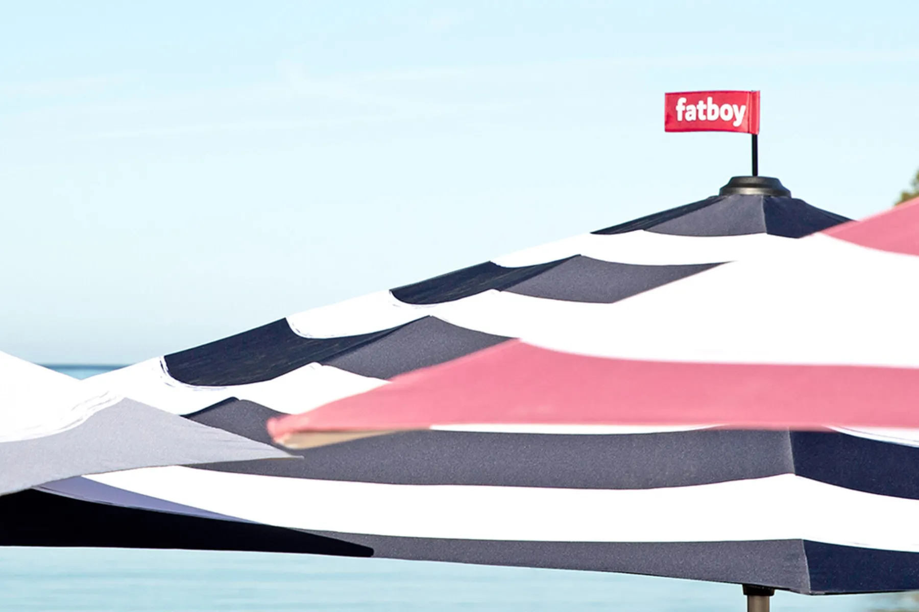 Fatboy Stripesol 350 cm Parasol, black, 350x350x280 cm
