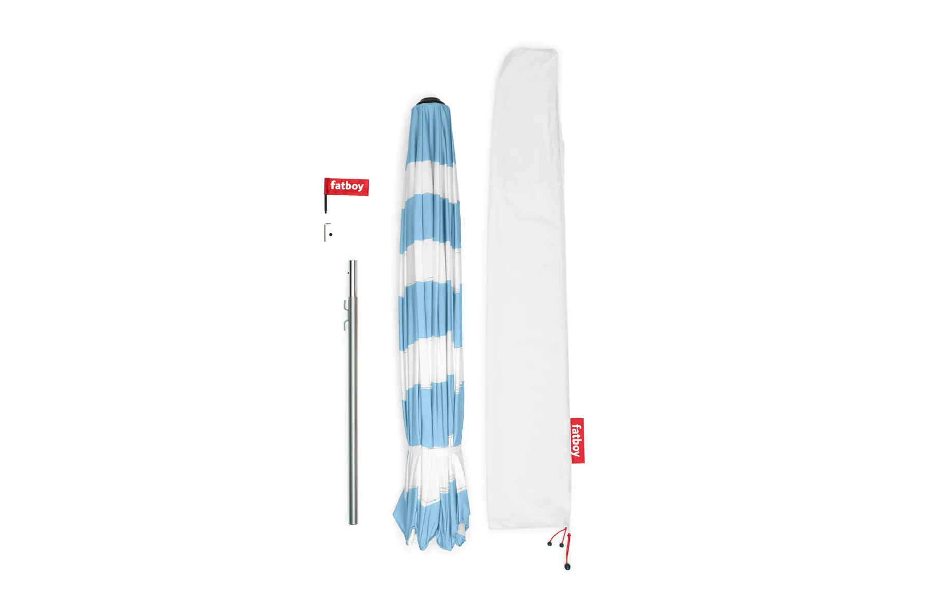 Fatboy Stripesol 350 cm Parasol, bleu, 350x350x280 cm