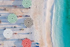 Fatboy Stripesol 350 cm Parasol, rouge, 350x350x280 cm